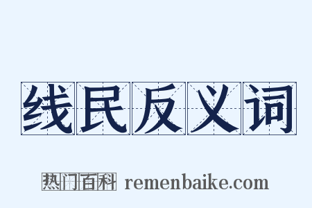 线民反义词是什么意思的图片